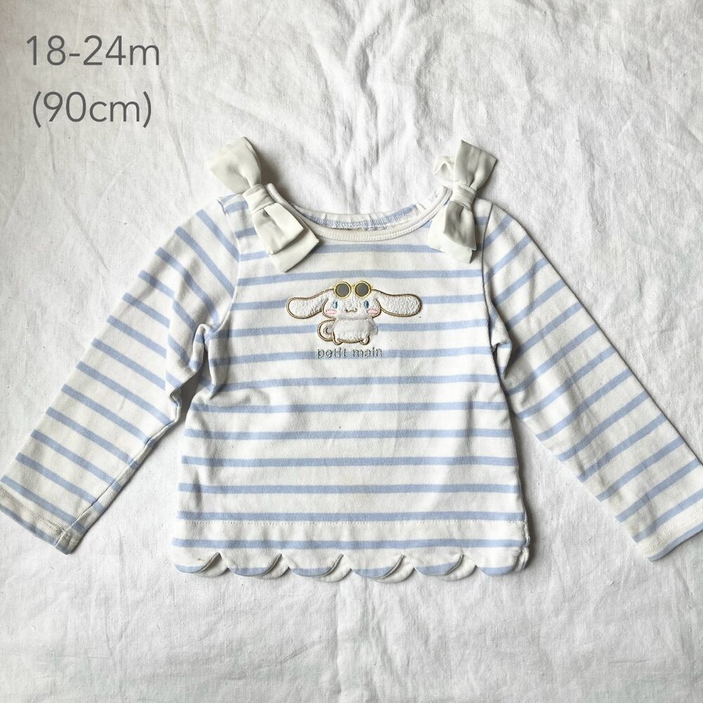 (🎨$3 PLAY) Petit Main 18-24 Months 90cm Toddler Girl Sanrio Cinnamoroll Scallop